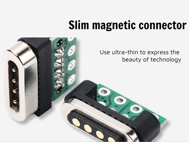 Reverse Pin Male And Female Magnetic Connector With Pcb