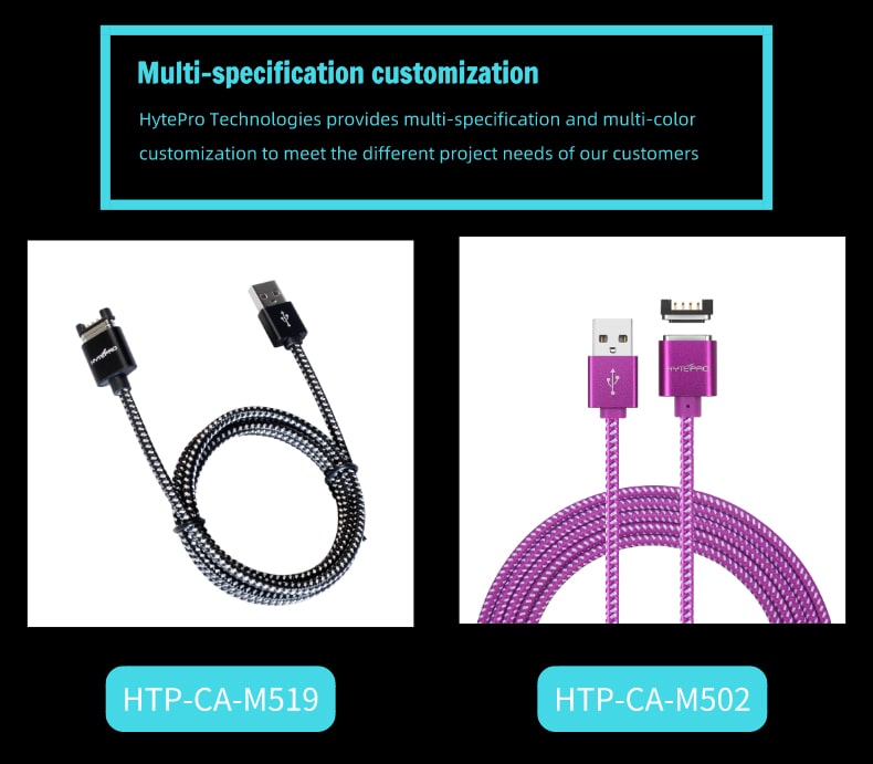 Purple Aluminum 4pin Magnetic Charging Braided Cable M502 8030