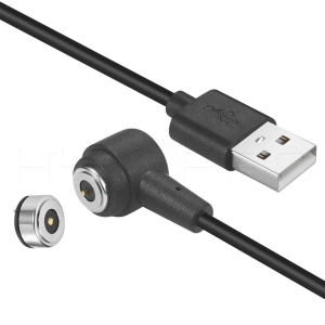 Circular 6 Amps high current 2 pins power magnetic connector right angle magnetic charging cable