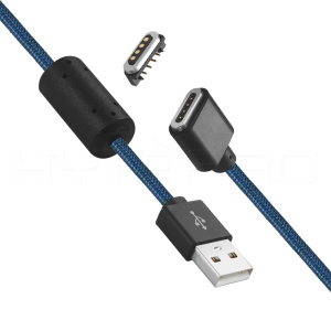 Self-mating braided 4 pin magnetic charging cable with ferrite M903