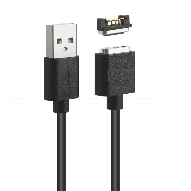 4 pins magnetic charging cable male connector with data sync